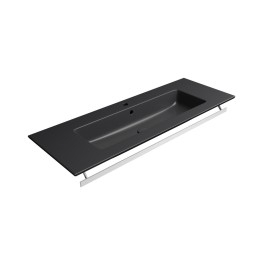 PURA lavabo en céramique Slim 122x46cm, noir mat