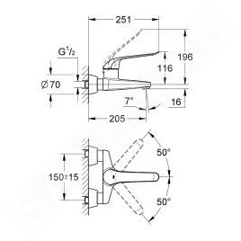 Grohe Euroeco Special - Mitigeur de lavabo à levier, chrome 32778000