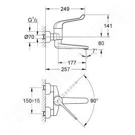 Grohe Euroeco Special - Mitigeur de lavabo à levier, chrome 32793000