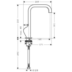 Axor Citterio - Mitigeur de lavabo, chrome 39037000