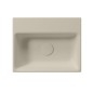 NUBES lavabo en céramique 40x32cm, bord de fond, pas de trou de robinet, creta mat
