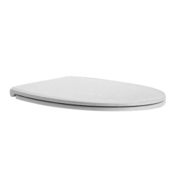 MODO Doux Siège de toilette fermé, Duroplastique, blanc mat/chrome