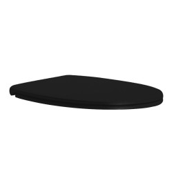 MODO Doux Siège de toilette fermé, Duroplastique, noir mat/chrome