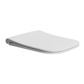 NUBES Soft Fermer siège de toilette, blanc mat/chrome