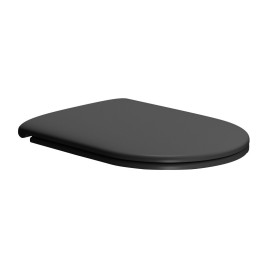 PURA/KUBE X Soft Siège de toilette fermé, Duroplastique, noir mat/chrome