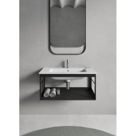 PURA lavabo frame 82x46cm, noir mat