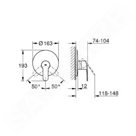 Grohe Eurostyle Cosmopolitan - Mitigeur de douche encastré, chrome 19507002