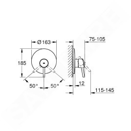 Grohe Concetto - Mitigeur de douche encastré, chrome 19345001