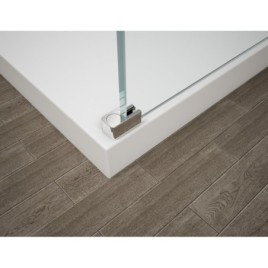 ESCA CHROME Panneau en verre de douche de 1 pièce, verre libre, 1300 mm