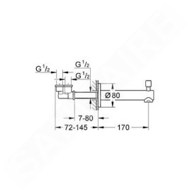 Grohe Concetto - Entrée de baignoire, chrome 13281001