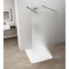 ESCA BLACK MATT Panneau en verre de douche de 1 pièce, verre mat, 1500 mm