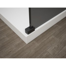 ESCA BLACK MATT Panneau en verre de douche de 1 pièce, verre mat, 1500 mm