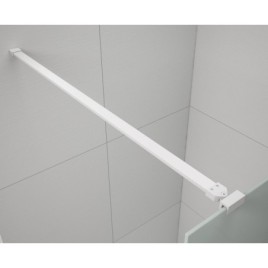 ESCA WHITE MATT Panneau en verre de douche de 1 pièce, encastrable, en verre Flute, 1200 mm
