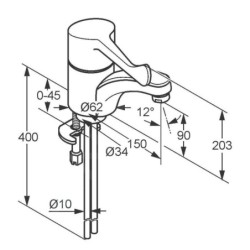 Kludi Medi Care - Mitigeur de lavabo, chrome 341120524
