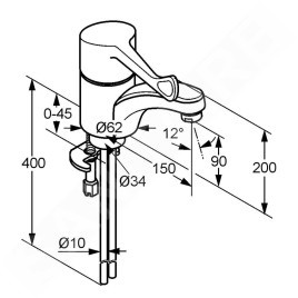Kludi Medi Care - Mitigeur de lavabo, chrome 341120534