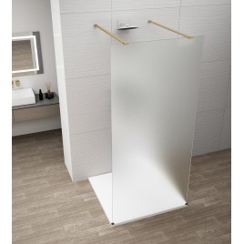 ESCA GOLD MATT Panneau en verre de douche de 1 pièce, verre mat, 1500 mm