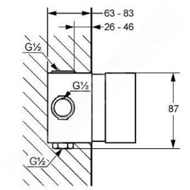 Kludi Corps d’encastrement - Corps d’encastrement thermostatique 35158