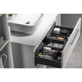 CIRASA Vanity Unité 79,8x52x46cm, bande de sienne