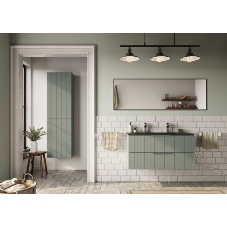 CIRASA Vanity Unité 99,8x52x46cm, bande de sienne
