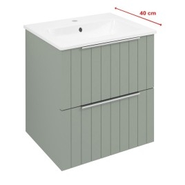 CIRASA Vanity Unit 48x54x39cm, bande verde