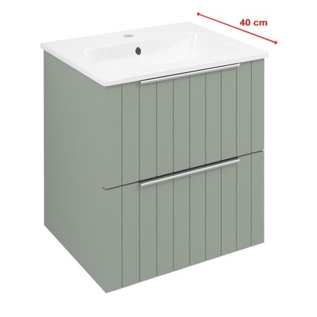 CIRASA Vanity Unit 48x54x39cm, bande verde