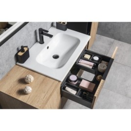 CIRASA Vanity Unité 69,8x52x46cm, bande verde