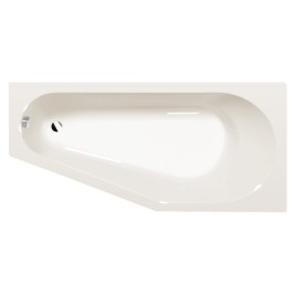 TIGRA R Bain asymétrique 170x80x46cm, ivoire