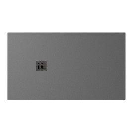 TRENECA Cast Marble Shower Tray 140x80cm, Cuttable selon votre Req, gris mat