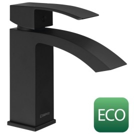 Mélangeur de lavabo GINKO 35 sans déchets pop up, cartouche de mélange ECO, tapis noir