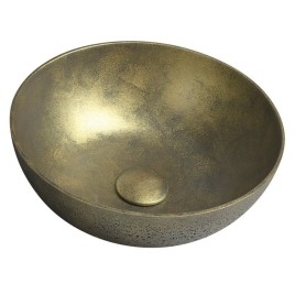 Lavabo en béton, dia 39cm, or