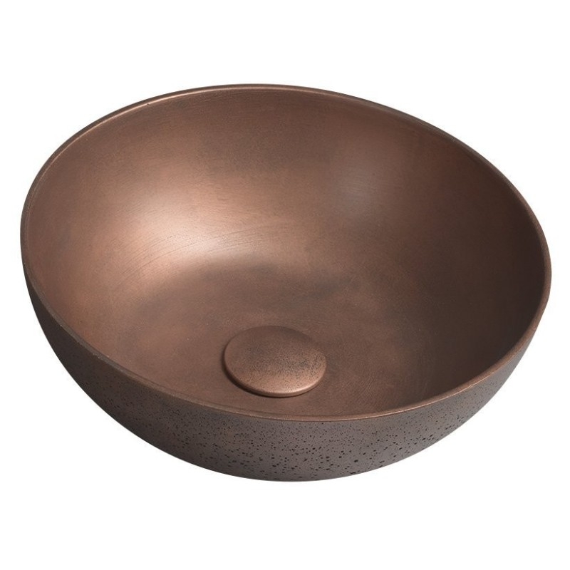 Robinet en béton, dia 39cm, cuivre