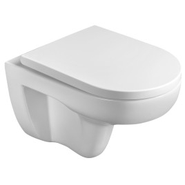Siège de toilette HEIKE, Slim, Soft Close, duroplast, blanc