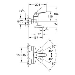 Grohe Euroeco Special - Mitigeur de lavabo à levier, chrome 32770000