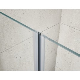 Porte douche double LORO 800mm, verre clair