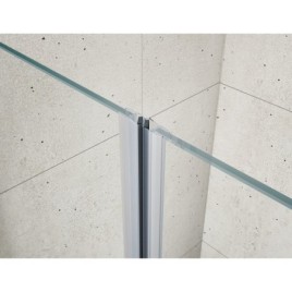 Porte douche double LORO 900mm, verre clair