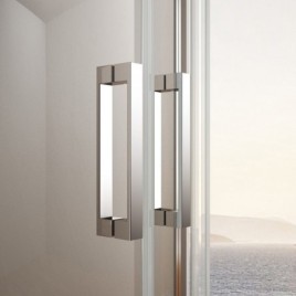 LORO porte double douche 1200mm, verre clair