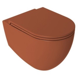 INFINITY Slim Toilet Seat, Easy Take, Soft Close, terracotta
