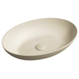 Lavabo en béton, 60x40cm, jaune