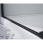 DRAGON BLACK Porte de douche pour coin entrée 900 mm, verre clair