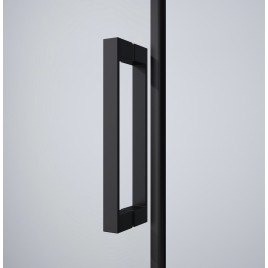 DRAGON BLACK Porte de douche pour coin entrée 900 mm, verre clair