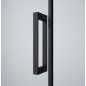 DRAGON BLACK Porte de douche pour coin entrée 900 mm, verre clair