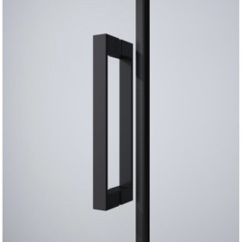 DRAGON BLACK Porte douche 1200mm, verre clair
