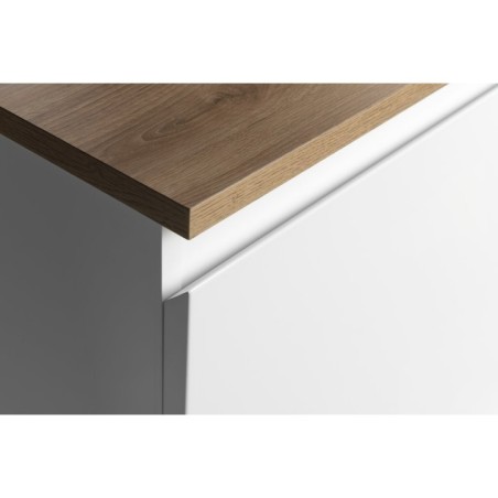 ALTAIR Vanity Unité avec planche 78,5 cm, weiß/Eiche emporio