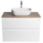 ALTAIR Vanity Unité avec planche 87,5 cm, weiß/Eiche emporio