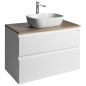 ALTAIR Vanity Unité avec planche 87,5 cm, weiß/Eiche emporio