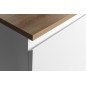 ALTAIR Vanity Unité avec planche 87,5 cm, weiß/Eiche emporio