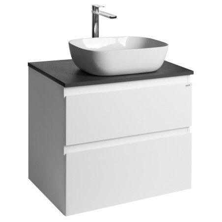 ALTAIR Vanity Unité avec planche 68 cm, ardoise weiß/anthracite