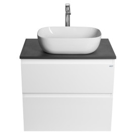 ALTAIR Vanity Unité avec planche 68 cm, ardoise weiß/anthracite
