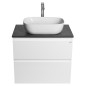 ALTAIR Vanity Unité avec planche 68 cm, ardoise weiß/anthracite