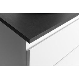 ALTAIR Vanity Unité avec planche 68 cm, ardoise weiß/anthracite